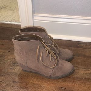 Ankle wedge booties